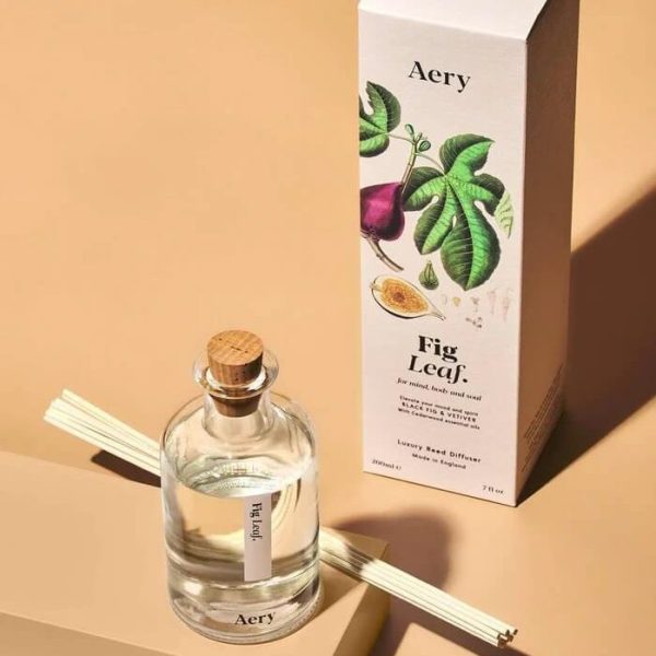 AERY FIG LEAF REED DIFFUSER - BLACK FIG VETIVER AND CEDARWOOD (VEGAN FRIENDLY)