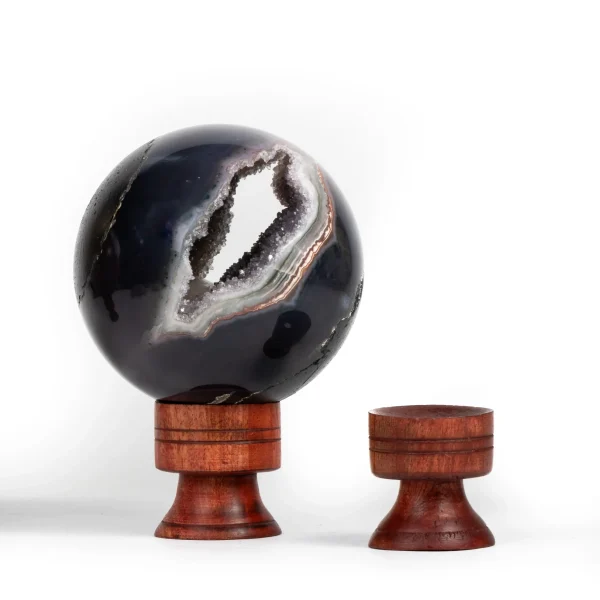 Handcrafted Wooden Sphere Stand