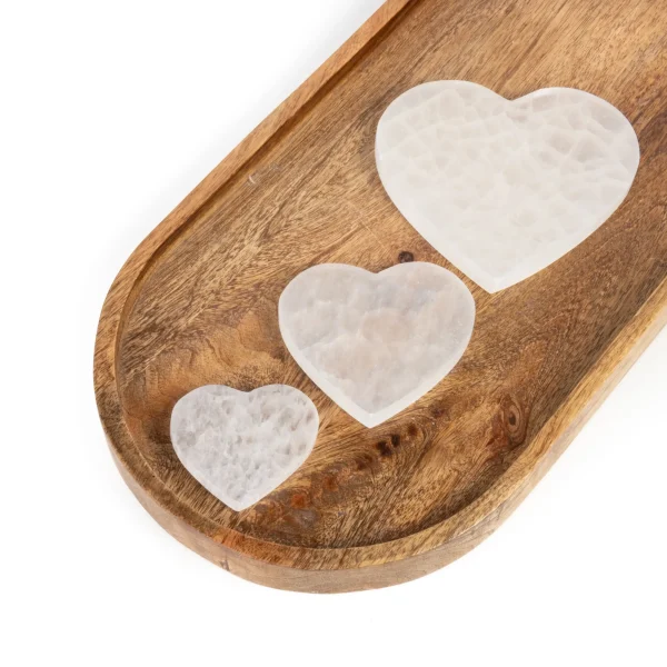 Selenite Heart Plate